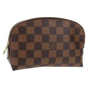 LOUIS VUITTON Damier Ebene Pochette Cosmetic PM Pouch N47516 LV Auth am10453V